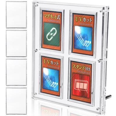 Технические характеристики с толщиной акрила Honpo Screw Down 4 ряда УФ-защита Магнитный загрузчик Витрина с подставкой Чехол для карточек Коллекционная карточка