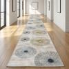 Contemporary Wood Tone Spliced Square Runner Rug Durable Thin Anti Slip Long Mat for Hallway Bedroom Nordic Home Decor