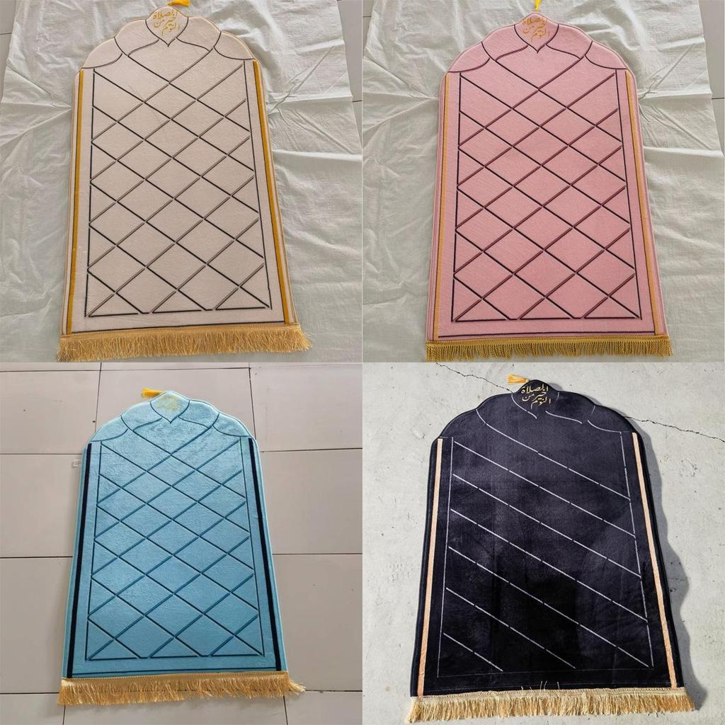 Cross-Border Prayer Carpet Flannel Floor Mat - Irregular Shape, Custom Print, Thick Cushion for Living Room