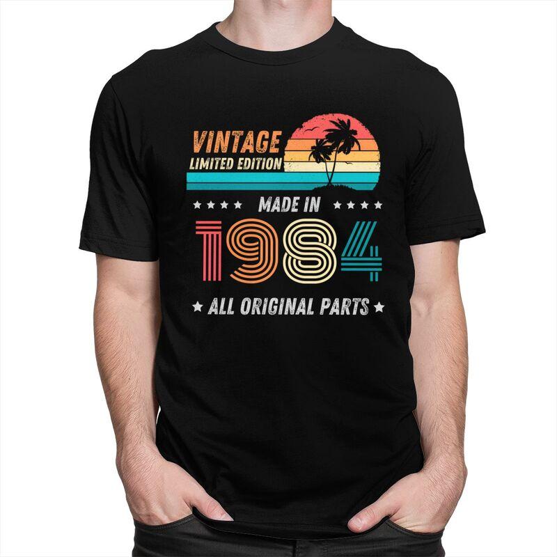 Vintage Limited Edition Made In 1984 T Shirt for Men 100 Cotton 41th 41 Years Birthday Tshirt Short Sleeve Tee Shirt Clothing
