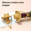 Silicone Western Cowboy Hat Wine Bottle Stopper Eco-Friendly Reusable Wine Saver Multifunctional Beer Bottle Sealer