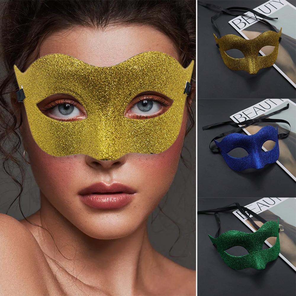 Косплей Реквизит Блестящая Маска Товары для Вечеринок Маски На Хэллоуин Маскарадная Маска на Половину Лица Вечеринка
