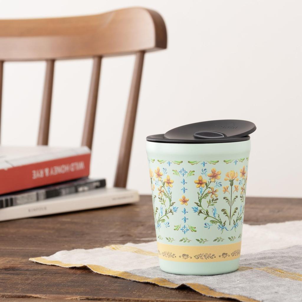 maebata Bevande Tumbler with Flower 53053 Lid, Design, 260ml,