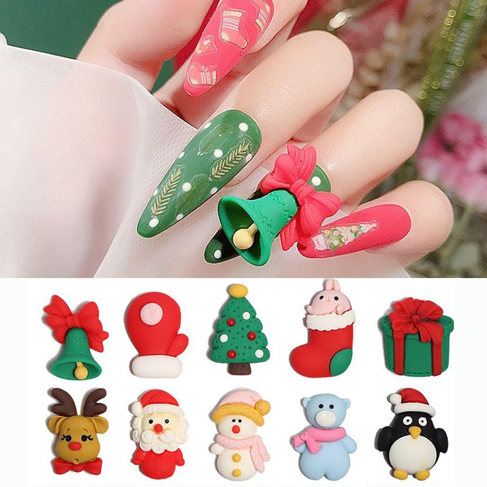 Christmas tree Manicure Accessories Nail Jewelry 3D Nail Art Decoration Christmas Nail Charms