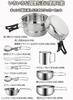 CARBABY 11-Piece Foldable Stainless Steel Cookware Set with Storage Bag, Ideal for Outdoor Activities, BBQs, Hiking, and Cherry Blossom Viewing