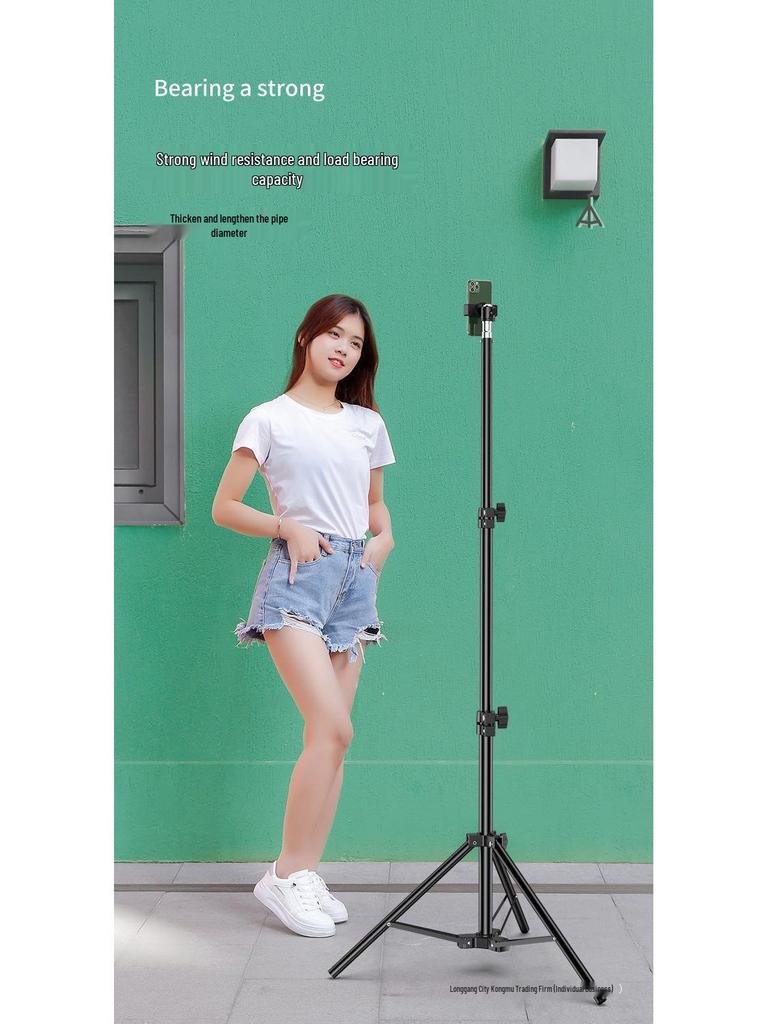 Multifunctional Tripod with Beauty Fill Light & Sound Card for Mobile Streaming and Outdoor K-Song