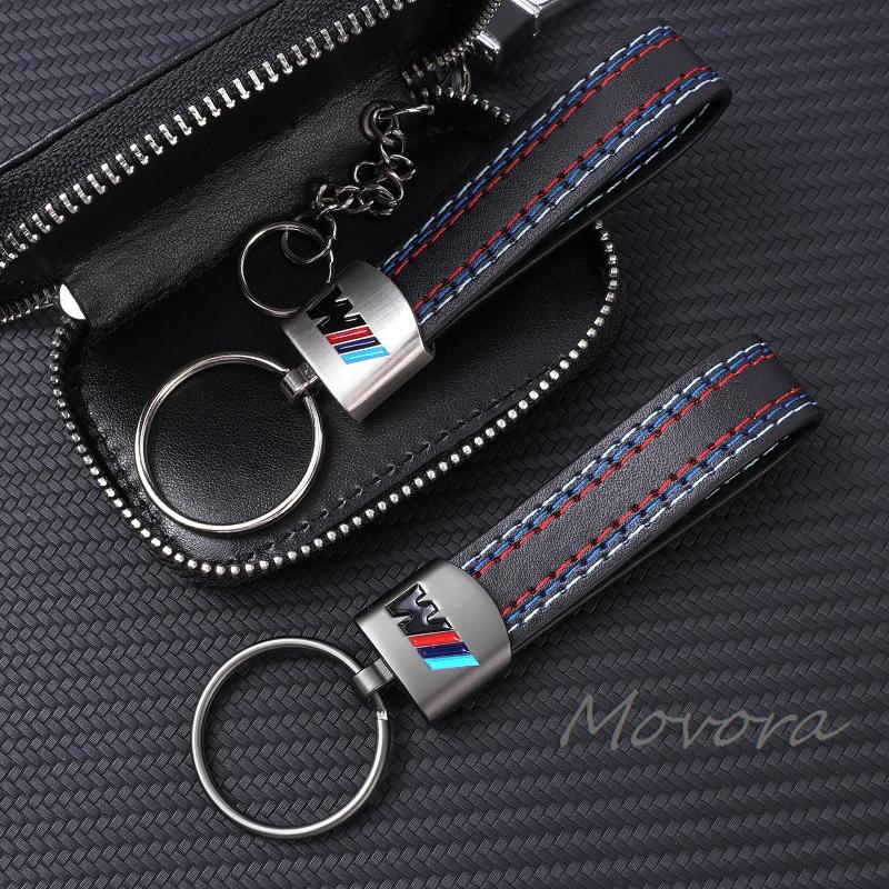 For BMW M X1 X3 Leather Car Keychain Key Chain Rings 3D Metal Keyring For BMW M Performance E46 E90 E60 F10 F30 E39 E36 F20 E87 G30 E92 E91 X5 vby40