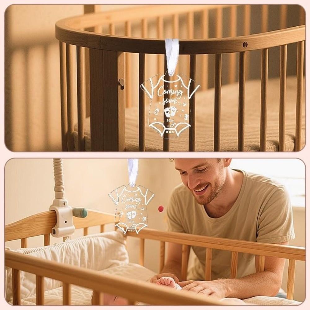 Акриловые Рождественские Украшения Персонализированное Объявление о Беременности Объявление о Беременности