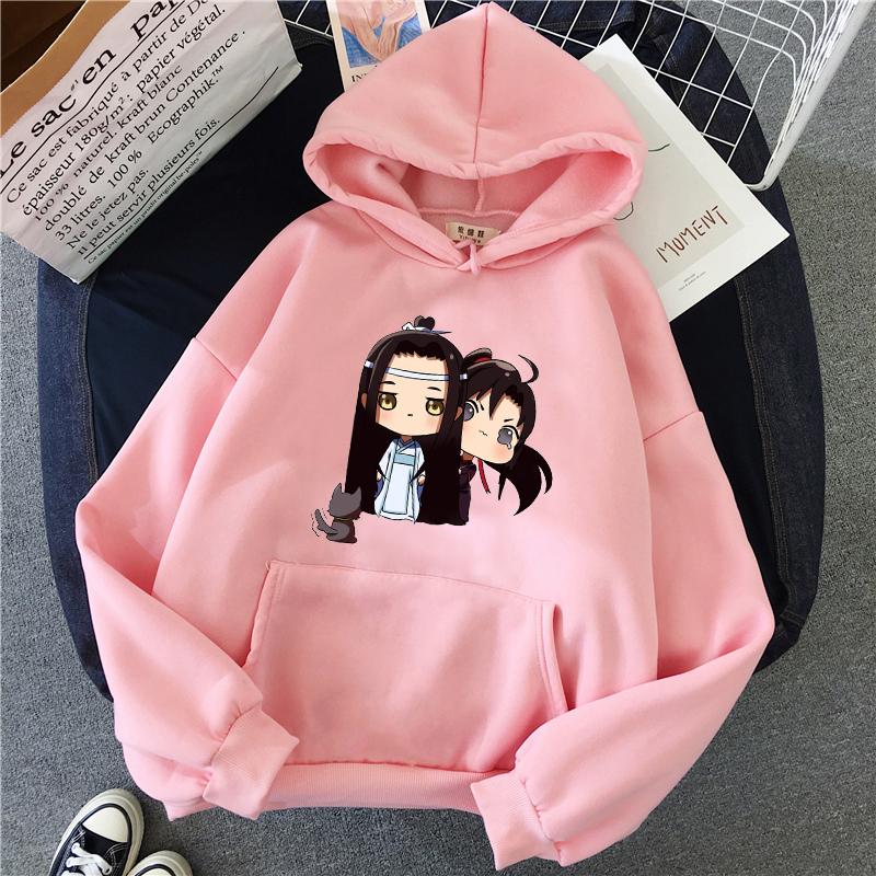 Anime Mo Dao Zu Shi Hoodie Women Cartoon Lan Wang Ji Wei Wu Xian Hoody Women's Kawaii Casual Sweatshirt Gothic Tops Streetwears