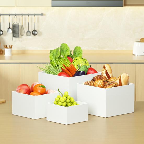 6 шт. Подставки для шведского стола, подставки для демонстрации еды, многоцелевая штабелируемая подставка для дисплея, кубическая коробка, вложенные подставки с полыми основаниями