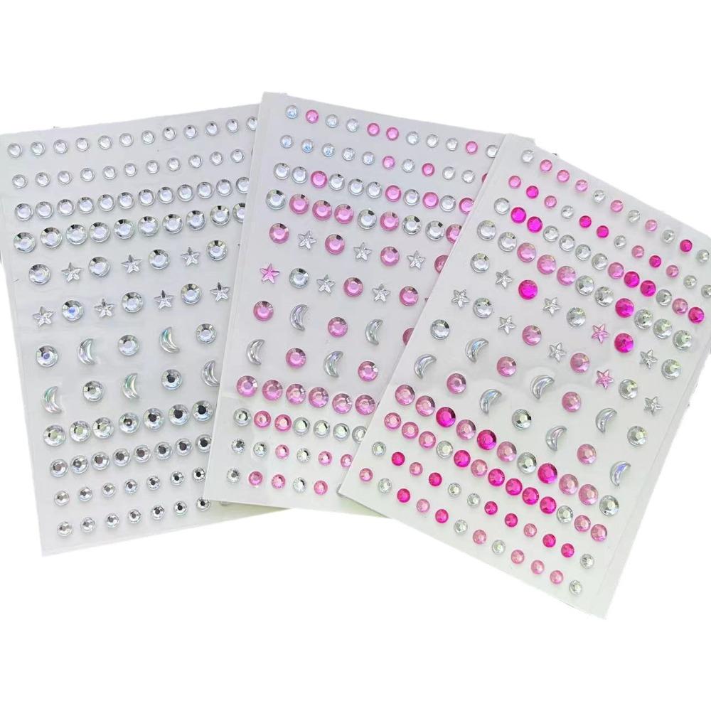 Moon Star Face Gems Self Adhesive Nail Art Decoration Stage Decoration Makeup Sticker