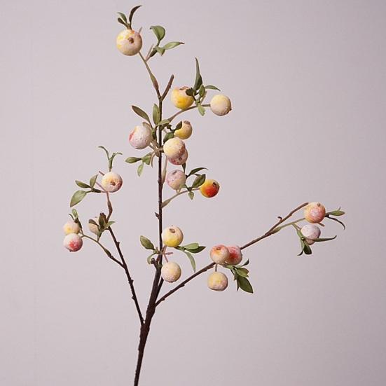 Faux Berry Stems Realistic Red/Blue/Purple Berries Branches Artificial Fruits Picks for DIY Flower Arrangement Wedding Home Decor