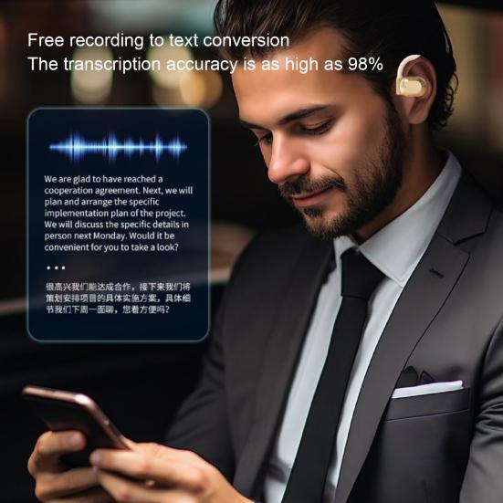 Bluetooth-совместимые наушники-переводчики Беспроводные наушники Высокоточные наушники-переводчики в реальном времени Языковой переводчик