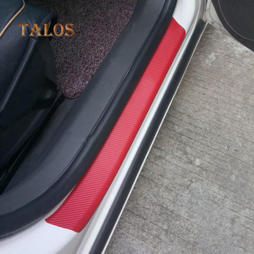 Универсальная защитная наклейка на порог автомобиля из углеродного волокна с защитой от царапин, автомобильные аксессуары