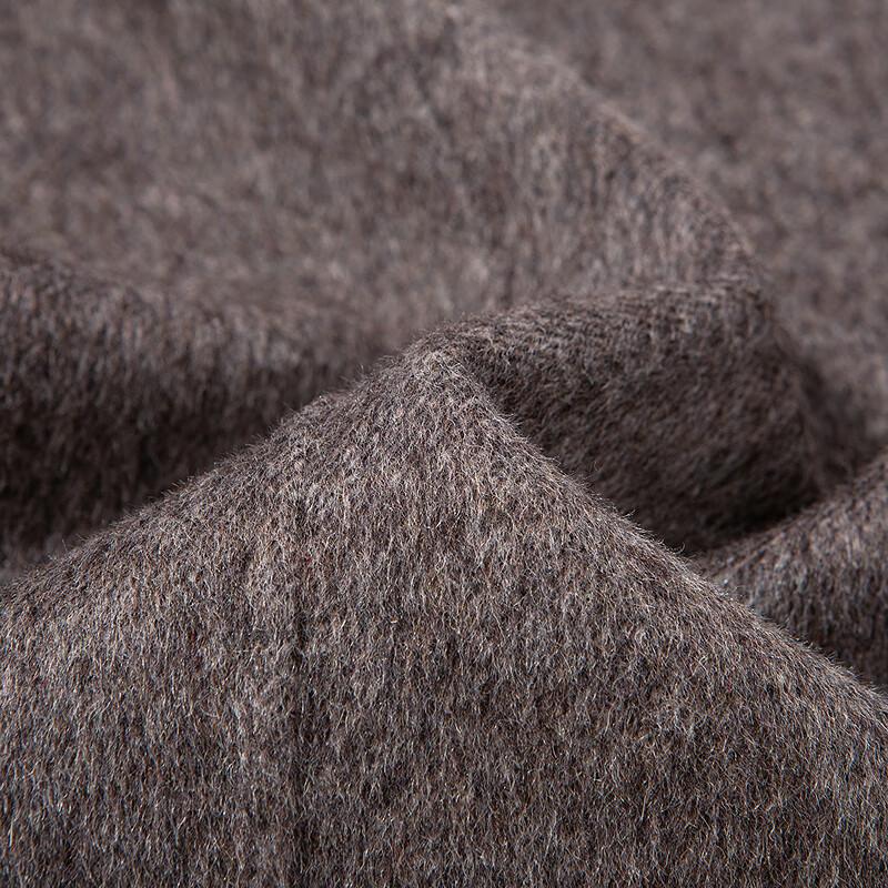 FAPAI Men's Wool Blend Mid-Length Double-Breasted Coat