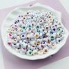 50 шт., 7 мм, белые бусины, разноцветные бусины в виде сердца любви, бусины для самостоятельного изготовления ювелирных изделий, принадлежности для рукоделия