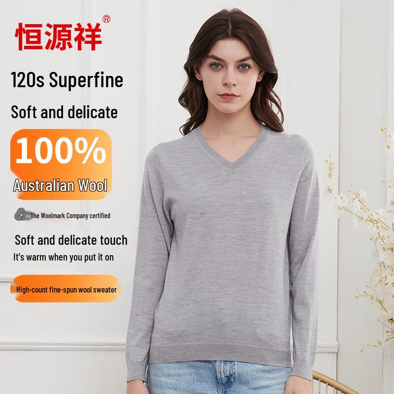 Женский свитер Hengyuanxiang из 100% тонкой шерсти