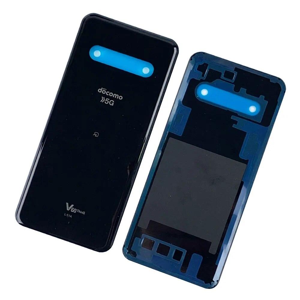 Стеклянная задняя крышка для LG V60 ThinQ 5G, задняя крышка корпуса, крышка батарейного отсека, задняя крышка с заменой объектива камеры