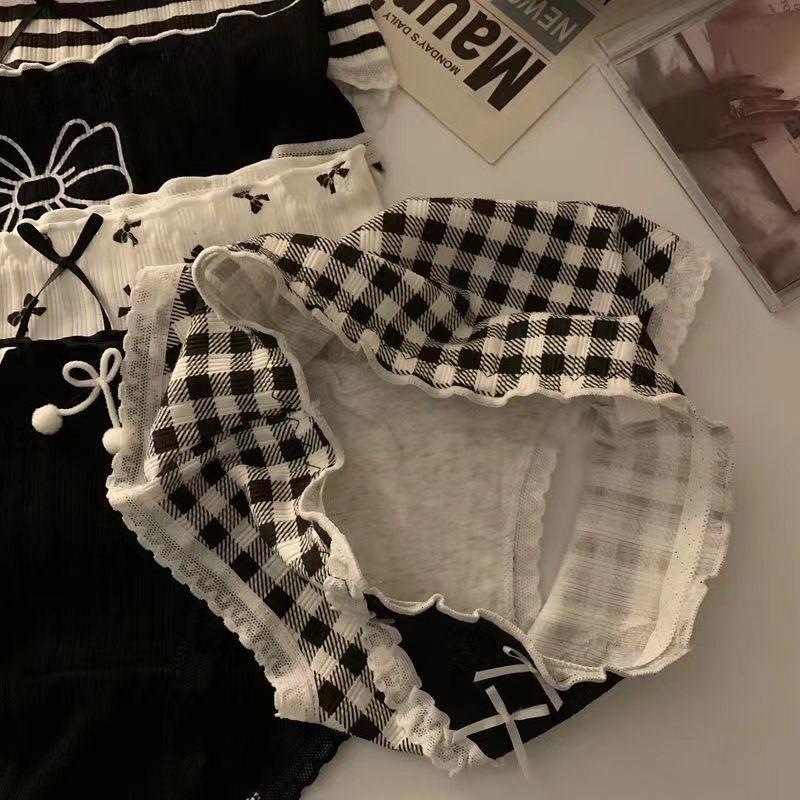 Милое милое сексуальное нижнее белье для женщин антибактериальные бесследные трусы средней талии для девочек