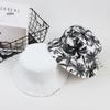Ретро Черно-белая Шляпа-Ведро с Кокосовой Пальмой Унисекс Двусторонняя - Защита от Солнца Повседневная Одежда