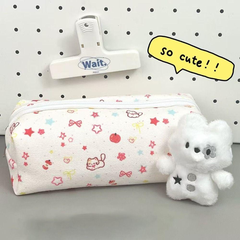 Large Capacity Pen Bag Cartoon Cat Dog Stationery Bag Cute Pencil Case  Students