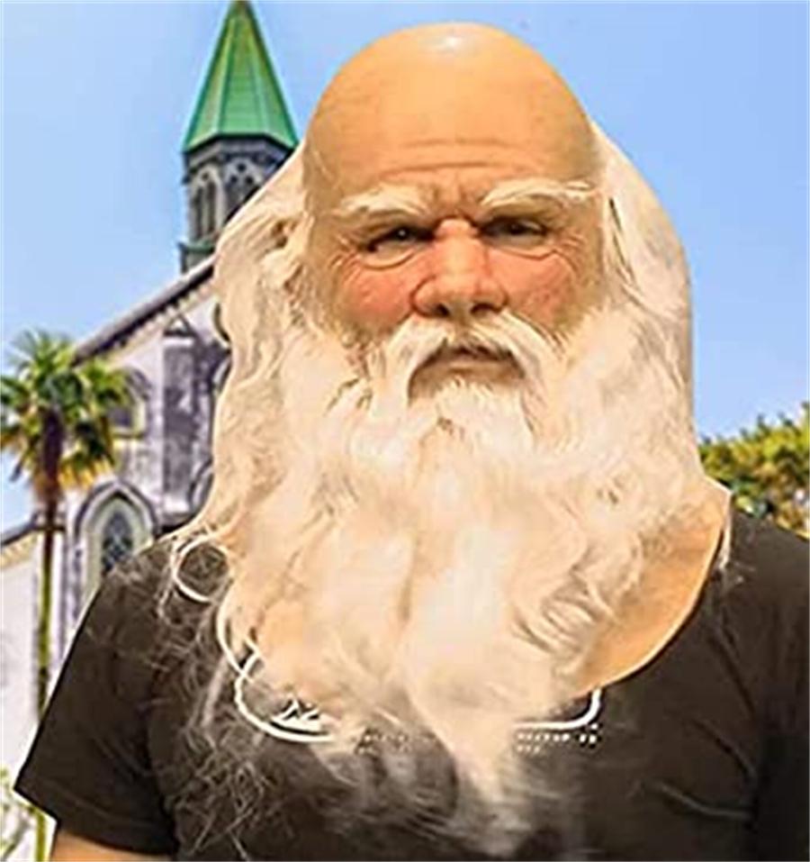 Full-length Latex Santa Claus Mask, Realistic Face, Role-playing Mask, Cosplay Props, 2021
