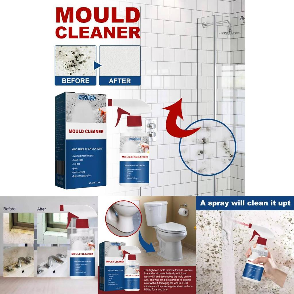 Мощный спрей для удаления плесени для потолков и плитки в ванной комнате Многофункциональное чистящее средство 60 мл