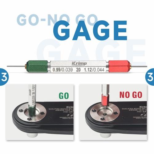 IWISS M22520/1-01 (HDT-48-00), 4-Indent Crimping Tool for Contact Pins, MIL-Spec, for DEUTSCH DT, DTM, and DTP, 0.12 to 3.5 sq.