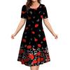2025 New Floral Graphic Print Women's Dresses Elegant Midi Dresses Summer Dresses Plus Size Female Fashion