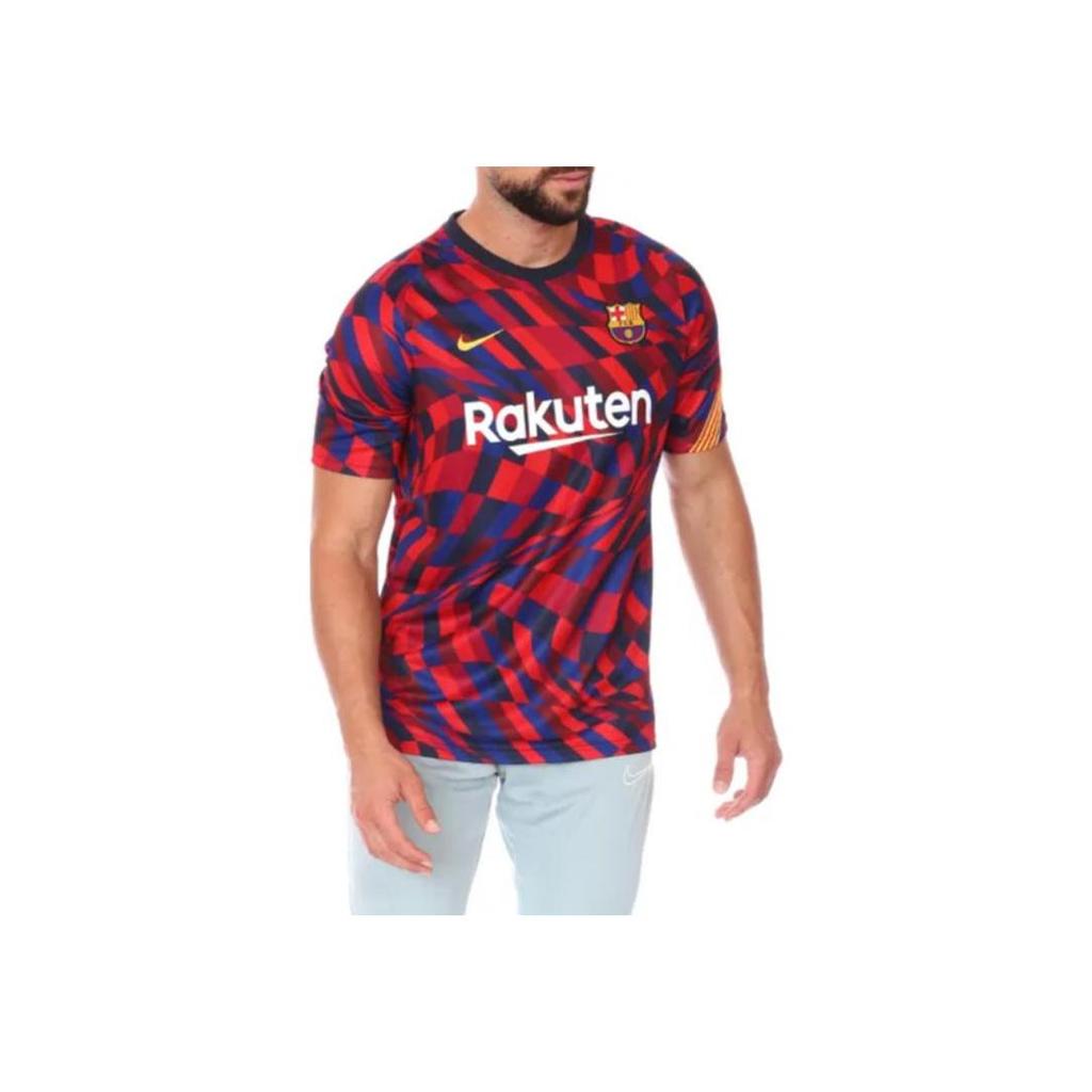Nike Футбольная футболка FC Barcelona 2020/21 Красно-синяя Предматчевая CD5812-658