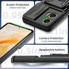 Чехол-держатель Military Armor для Motorola Moto Edge 50 Pro Fusion 40 Neo G84 G54 4G Pro 4G 5G Card Slide Camera Ring Stand Armor Kickstand Cover
