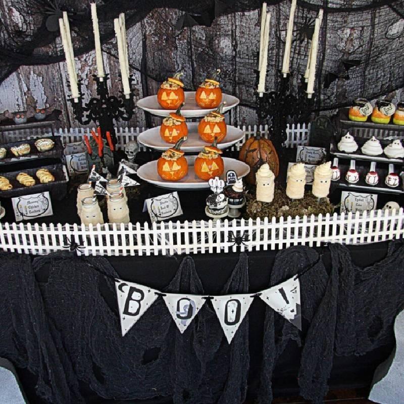 Spooky Halloween Haunted House Decor Gauze Multicolor 2x5m Hanging Props Fabric