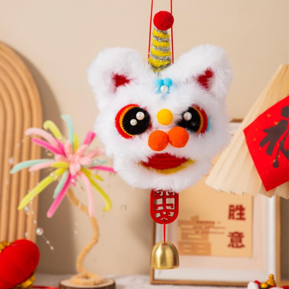 Iron Wire Strip Stick Handmade Plush New Year Craft Lunar Snake Year Ornament  Festival Decor