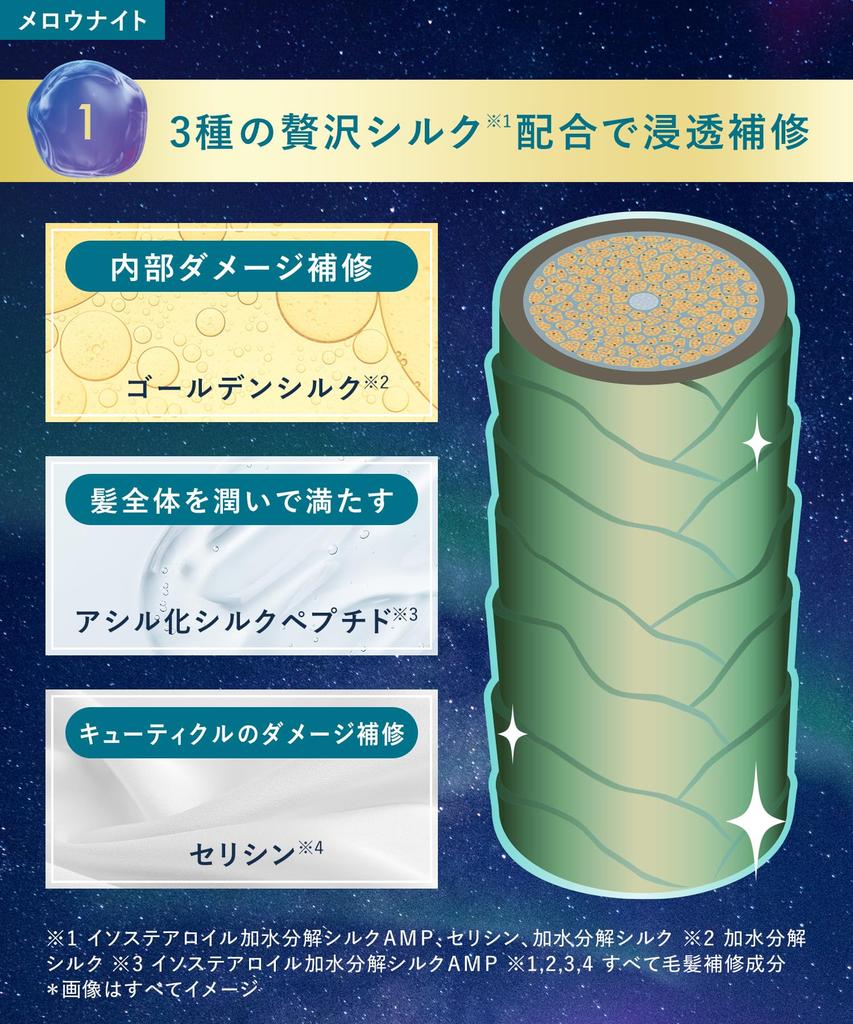 YOLU Shampoo and Treatment Set Refill Mellow Night Repair [New Model] -