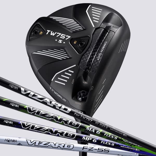 Honma Golf Driver TWORLD TW757 TYPE-S VIZARD MA6 Loft Angle: 9.0° Гибкость: S Черный