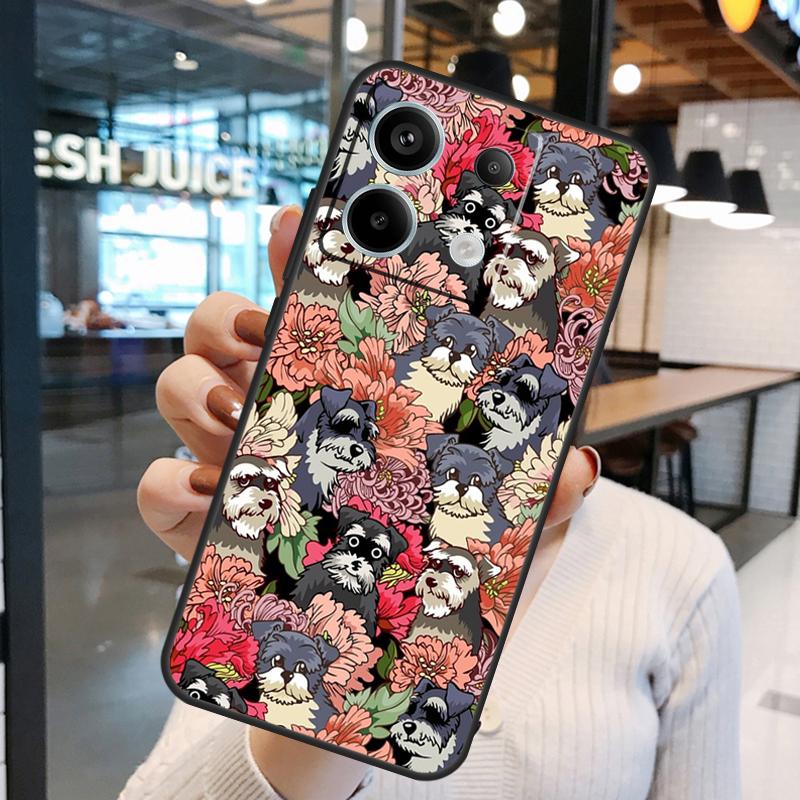 Schnauzer Puppy Dog Art Case For Xiaomi Redmi Note 14 Pro 10 11 12 13 15 Pro Plus Redmi 15C 14C 10C 12C 13C 15 Cover
