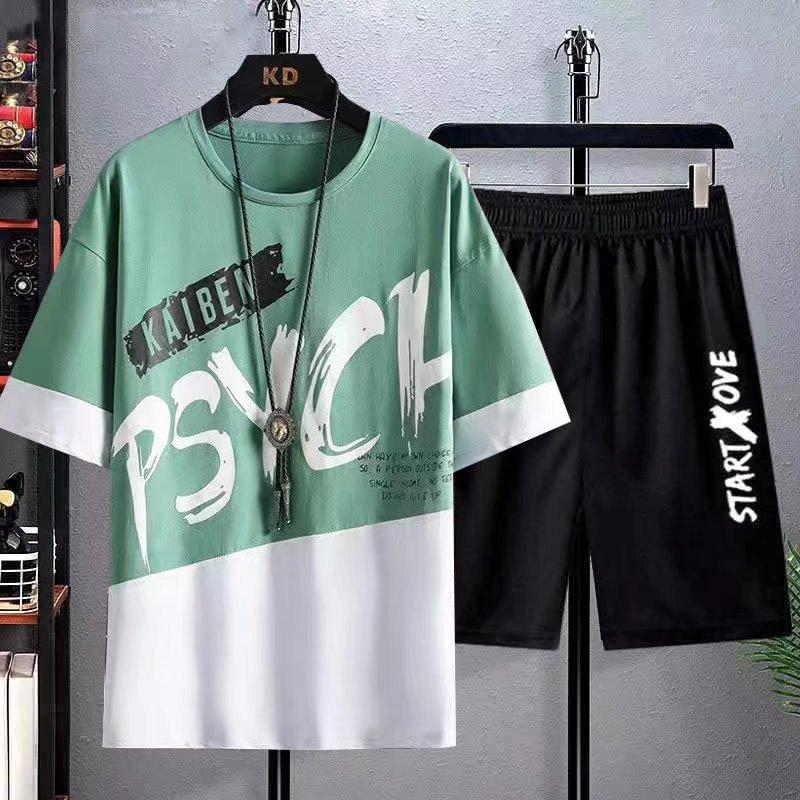 Summer Sets for Men Casual Comfortable and Breathable Short Sleeve Tshirt Shorts Outfit Stylish Tracksuit Men Clothes for Men