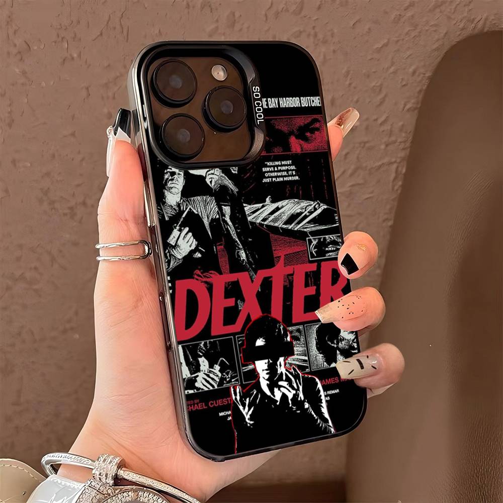 Чехол для телефона Декстер Морган для iPhone 17 16 15 14 13 12 11 Pro Max Plus Серебристый цвет