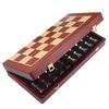 Extra-Large Chess 45Cm/ 17.7-Inch Wooden Folding Chessboard, High-End Metal Large Zinc Alloy + Wooden Chess Pieces High-End Gift