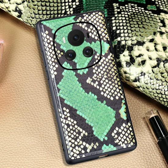 Кожаный чехол Honor Magic6 с узором под питоновую кожу для полной защиты