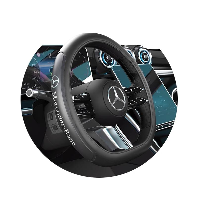 Для Mercedes-Benz A C E S V R Class AMG GLA GLC GLK Vito SL ML Sprinter SLK Viano CLA Автомобильный противоскользящий кожаный чехол на руль