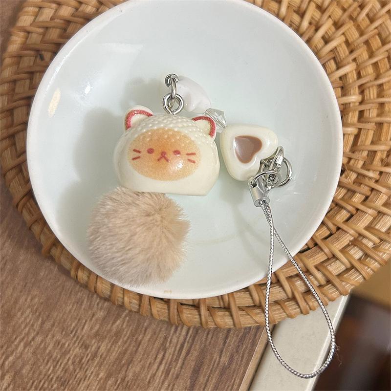 Милый мультяшный плюшевый шарик котенок кулон телефонная цепочка шнурок сумка подвески украшения подарки