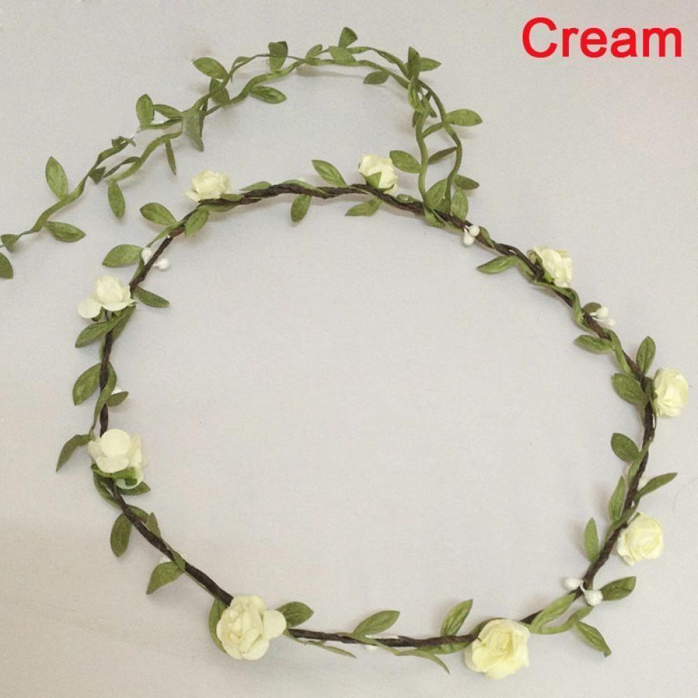 Adjustable Bride Flower Bohemian Garland Bridesmaid Headdress Headbands