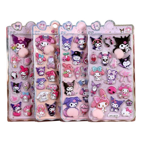 3D Пухлые Наклейки Панда Кролик Медведь Животное Сквиши Наклейки для Детей Милые Наклейки Пузырьки для Поделок Декор для Чехла Телефона