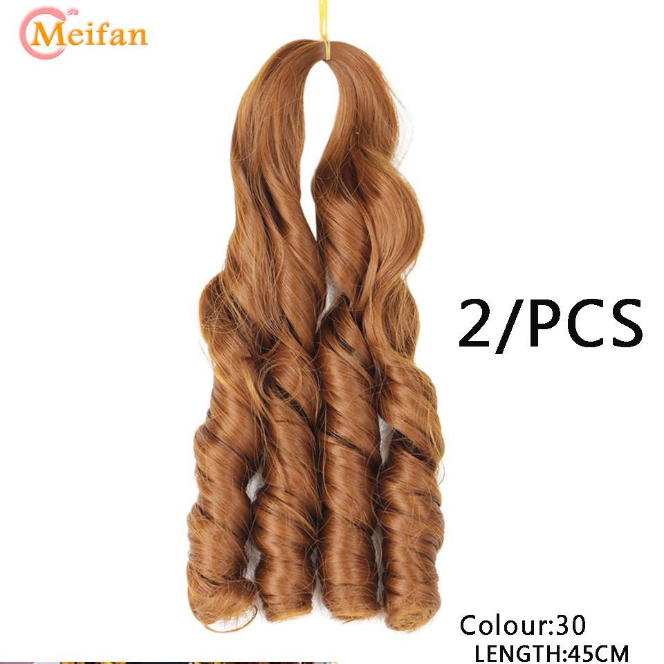 18-дюймовые синтетические свободные волнистые плетения волос, большие волны, вязанные крючком волосы, предварительно растянутые французские кудри, омбре, косы для женщин