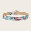 Flower Floral Belt Printed Retro Waistband Personality PU Leather Waistband  Party