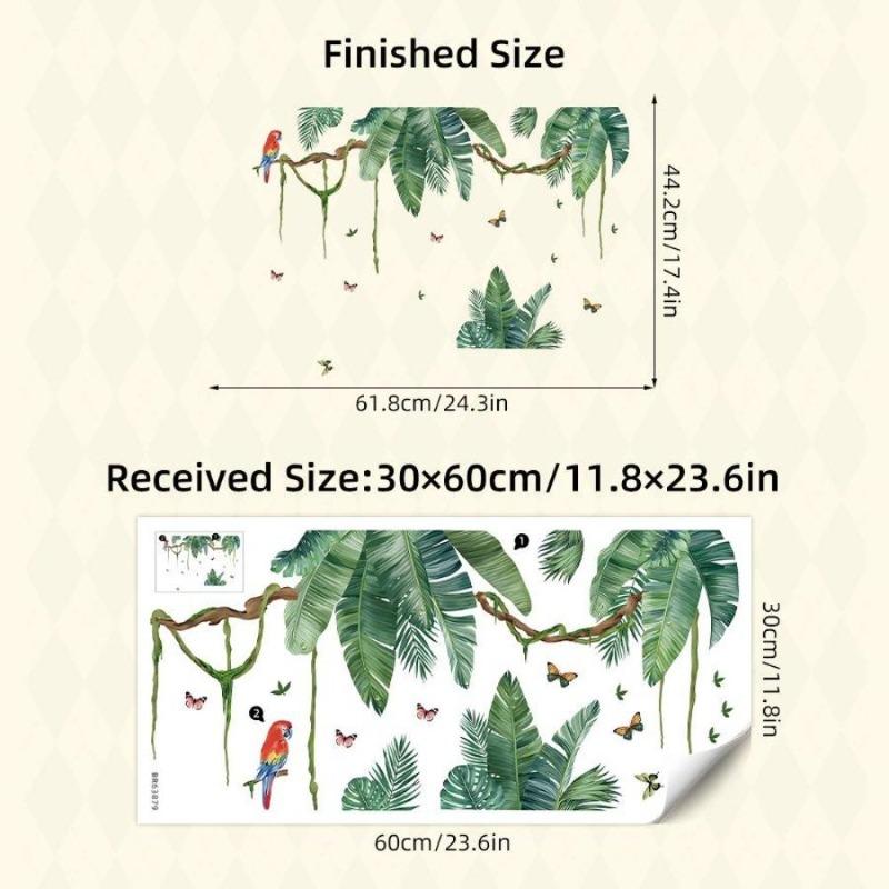 Красочные цветы и бабочки Электростатическая наклейка на стену для окон