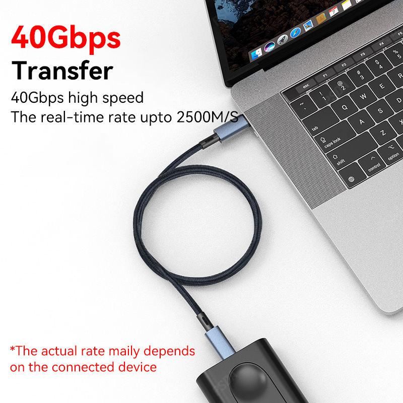 USB4.0 40Gbps Type C to C Cable USB4.0 240W Blazing-Fast Charging Cable 8K60Hz for PS5 Nintendo Switch Galaxy S22 MacBook Pro
