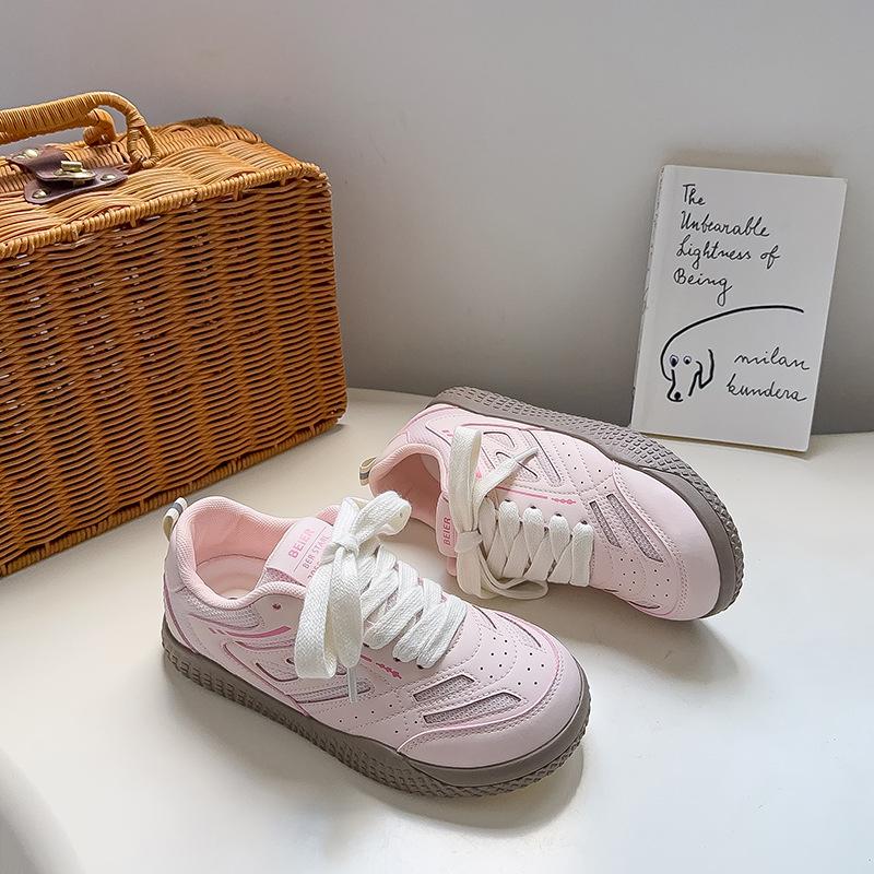Женская повседневная спортивная обувь Новые универсальные кроссовки с сеткой Дышащая повседневная женская обувь Розовые кроссовки для женщин