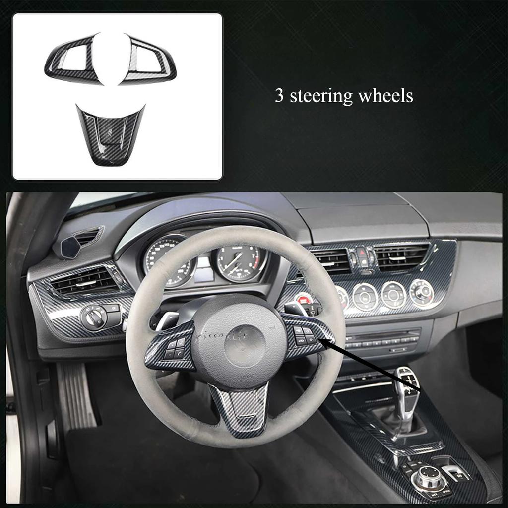 Автомобильный салон Gear Центральная консоль Крышка Отделка Наклейки ABS Для BMW Z4 E85 2009-2015 Аксессуары Украшение в стиле углеродного волокна